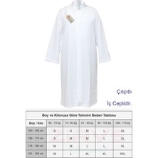 Hediyeleşin Sade Cübbe Imam Cübbesi - Beyaz