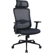 Adore Mobilya Tempo-X Ergonomic Yönetici ve Çalışma Koltuğu File Siyah 68X116-126X66 cm