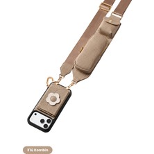 COGURE Hera iPhone 18 Pro / 17 Pro Uyumlu Çiçekli Magsafe Cüzdan, Cepli Gözlük Askısı ve Kılıf 3'lü Set