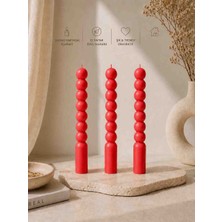 Bead 3 "lü Dekoratif Bubble Şamdan Mum Seti - El Yapımı Şık Şamdan Mumu - Ev Dekorasyonu