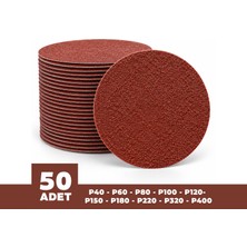 Zenflex Kahverengi Cırt Zımpara 115 mm | 40-60-80-100-120-150-180-220-320-400 Kum | 50 Adet |metal Ahşap Uyumlu