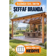 Morilu Şeffaf Branda, Düz Kenar, 0.8 mm Pvc Mika