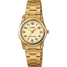Casio LTP-V001G-9BUDF Standart Kadın Kol Saati Altın Renkli Çelik Kordon ve 3 ATM Suya Dayanıklılık