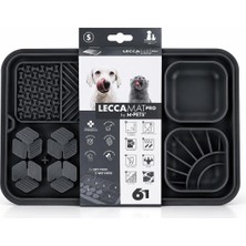 M-Pets Lecca Pro 6in1 Yavaş Beslenme ve Yalama Matı Siyah S