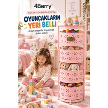 4Berry 4 Katlı Metal Çok Amaçlı Düzenleyici Sepet – Mutfak Sebzelik, Oyuncak, Banyo ve Ev Organizeri
