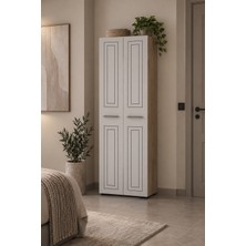 Dekortis Home Dekor Dhddlp1 Duru Lazer Desenli 2 Kapaklı Raflı Gardıro