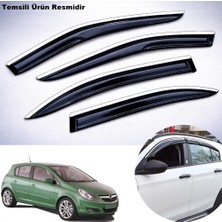 Caraks Opel Corsa D Krom Cam Rüzgarlığı Abs Nikelaj Kromlu Mügen Cam Rüzgarlığı 2006-2014 Arası 4 Parça