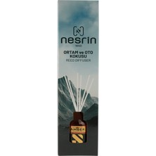Nesrin Amber 50 ml Çubuklu Oda ve Oto Kokusu – Reed Diffuser, Kalıcı Ortam Kokusu