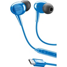 Cellularline Cellularlıne Musıc Sound Type C Silikonlu Kulaklık - Mavi
