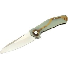 Tekinhediyelik Grey Wolf Kombou Blind D2 Çelik G10 Kabze Jade Su Yeşili