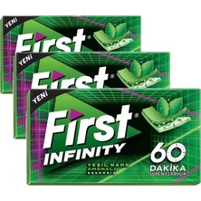 Zemira First Infinity 60 Dk Yeşil Nane Aromalı Şekersiz Sakız 27 gr (3 Paketi)