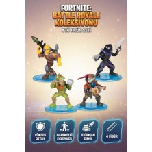 Farbu Oyuncak Fort-Nite Battle Royal Yüksek Detaylı Haraketli Eklemli ve Ekipmanlı 5 cm 4'lü Oyuncak Figür Seti