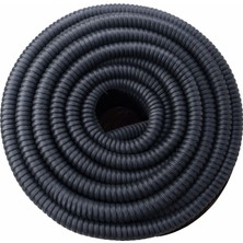 Has Light Pvc 14 mm Izoleli Çelik Spiral Boru 50M Siyah