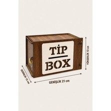 Kitchen Line Tipsafe Büyük Kilitli Ahşap Bahşiş Kutusu Anahtarlı Tıp Box Kafe Restoran Otel ve Kuaför Için 21×12×