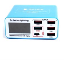 Deep Feeling Relife RL-304P Akıllı Hızlı Şarj Cihazı - Dijital Göstergeli 6 Portlu USB & Type-C Pd Şarj Istasyonu