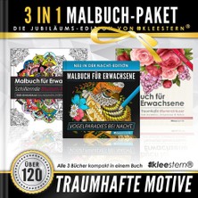 Zemira 3 In 1: Malbuch Für Erwachsene (120 Motive - Blumensträuße, Blumen-Mandalas, Vogelparadies Bei Nach