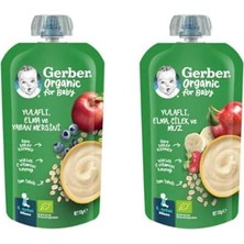 Zemira Gerber Yulaflı Elma Yaban Mersini Püre 8X110G​ Gerber Yulaflı Elma, Çilek