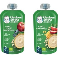Zemira Gerber Yulaflı Elma Yaban Mersini Püre 8X110G​ Gerber Organik Yulaflı Elma P