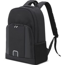 Mack Luna Eco MCE-1201 Çevre Dostu Reflektörlü Laptop Çantası, Seyahat Sırt Çantası, Macbook Sırt Çantası, Erkek Kadın 15.6 Inç Bilgisayar Çantası, Siyah