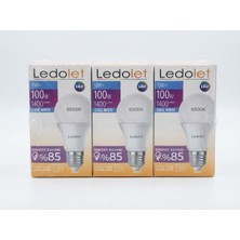 Ledolet 15W LED Ampul  Beyaz 3 Adet