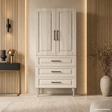 Yurkan Arosa Çok Amaçlı Dolap 60 cm 2 Kapak 3 Çekmece Beyaz Pelit - Çok Amaçlı Çekmeceli Dolap