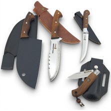SürLaz Çakı Bıçak Kamp Mutfağı Seti 4 Parça Karavan Mutfağı Seti Outdoor