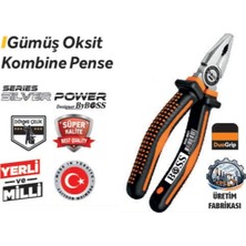 Boss 160 mm Gümüş (85621) Oksit Kombine Pense6 Adet