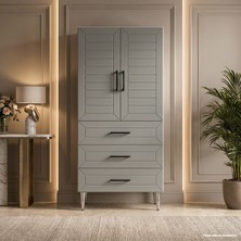 Yurkan Bozcaada Çok Amaçlı Dolap 60 cm 2 Kapak 3 Çekmece Soft Somon - Çok Amaçlı Çekmeceli Dolap