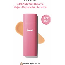 Kremi BB Krem SPF 50+ | Nemlendirici, Kapatıcı | UVA/UVB Koruma | Ton Eşitleyici, Aydınlatıcı | 50 ml