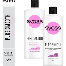 Syoss Pure Smooth Mıcellar Hipoalerjenik Besleyici Saç Kremi 500 Ml X 2 Adet Tüm Saç Tipleri İçin