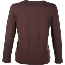 Tolga Saraçoglu Tolga Saraçoğlu Kadın V Yaka Regular Kalıp Uzun Kollu Örme T-Shirt 25KTS11105