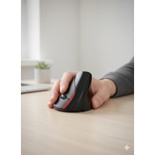 Ergonomik Sessiz Kablosuz Mouse – 2.4g Bağlantı | 1600 Dpı | Siyah