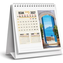Naturel Basım 2027 Deniz Manzara Masa Takvimi