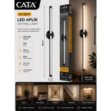Cata Çubuk LED Aplik 12W Siyah Kasa Günışığı CT-5211