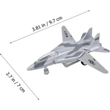 Colezium Çek Bırak Mini Metal Uçak - Gri - 1 Adet