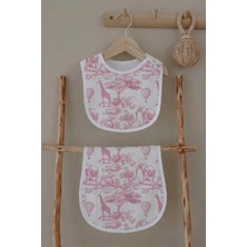 Tuğba Kuğu Müslin Önlük ve Omuz Bezi -  Pink Toile De Jouy