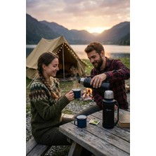 Penguen 1.5 Litre Çelik Avcı Termos Vakumlu Termos Kamp Piknik Çay Kahve Termosu SUS304 Bpa Free
