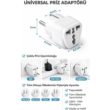 Store Universal Priz Adaptörü Seyahat Tipi Çoklu Girişli Fiş Dönüştürücü Eu Us Uk Au Uyumlu 220V 110V Dönüştürücü Taşınabilir Kompakt Adaptör