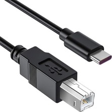 Store Tb1-2 Type-C To USB B Telefon Bilgisayar Tablet Için Mıdı Org Elektrikli Piyano Yazıcı Konnektörü Çevirici Kablo (1,5 Metre) x 2 Adet