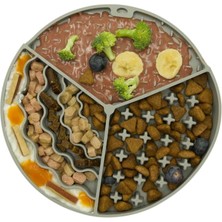 Store Köpek ve Kedi Için Yavaş Yeme ve Yalama Matı Gıda Sınıfı Silikon Can Sıkıntısı Azaltıcı-Pizza Desen