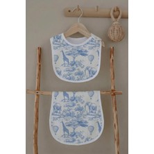 Tuğba Kuğu Müslin Önlük ve Omuz Bezi -  Blue Toile De Jouy