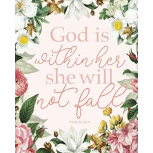 Zemira Planner: God Is Within Her She Will Not Fall Psalms 46:5, Monthly & Weekly, 12 Month Book