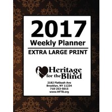 Zemira 2017 Extra Large Print Weekly Planner: Published By Heritage For The Blind Available Free Of Charge