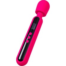 Love Toy Shop LCD Ekranlı Şarjlı Titreşimli Masaj Aleti – Dijital Göstergeli, Medikal Silikon Başlıklı Masaj Cihazı