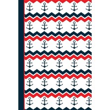Zemira Anchor Red White Journal - Lined: 130 Pages 6 x 9 Lined Writing Paper School Student