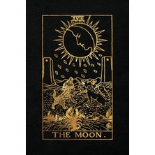 Zemira The Moon: 120 Blank Pages, The Moon Tarot Card - Black And Gold - Sketchbook, Journal, Dia