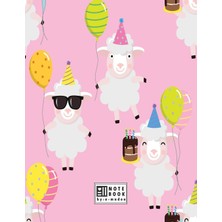 Zemira Notebook: Cute Sheep On Pink Cover And Lined Pages, Extra Large (8.5 x 11) Inches, 110 Pages, White