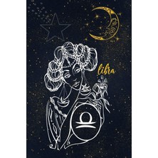 Zemira Libra: Horoscope Zodiac Journal Diary 6" x 9" Wide Ruled Blank Line Paper 130 Pages
