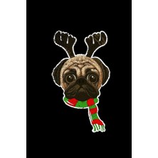 Zemira Pug Reindeer Dog: Funny Christmas Pug Lover Writing Journal Lined, Diary, For Men & Women