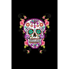 Zemira Sugar Skull Roses: Grunge Writing Journal Lined, Diary, For Men & Women